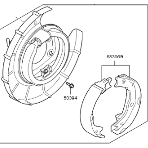 BRAKE ASSY-PARKING RR,RH كيا 2000