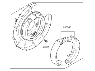 BRAKE ASSY-PARKING RR,RH كيا 2000