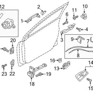 يد باب داخلي امامي يمين هونداي اكسنت 2011-2014