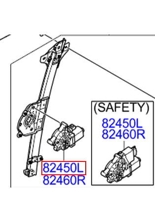 MOTOR ASSY-FRONT POWER WDW,LH – أصلي